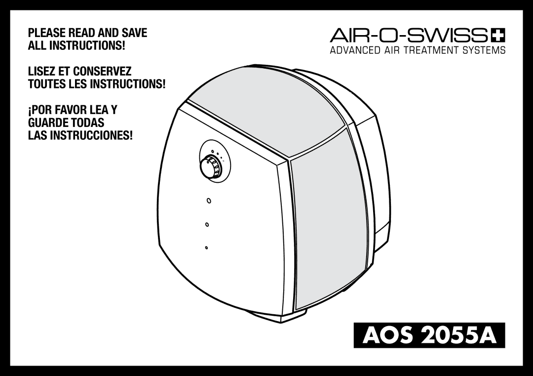 Air-O-Swiss AOS2055A manual AOS 2055A 